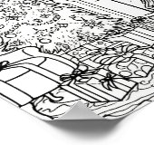 クリスマスツリー大人の着色 ポスター (角)