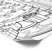 クリスマスツリー大人の着色 ポスター (角)