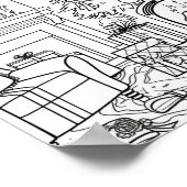 クリスマスツリー大人の着色 ポスター (角)