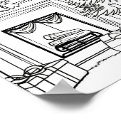 クリスマスツリー大人の着色 ポスター (角)