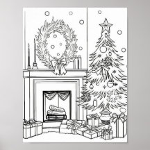 クリスマスツリー大人の着色
