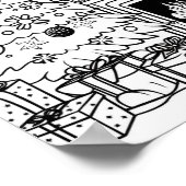 クリスマスツリー大人の着色 ポスター (角)