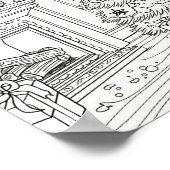 クリスマスツリー大人の着色 ポスター (角)