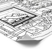 クリスマスツリー大人の着色 ポスター (角)