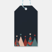 クリスマスツリー季節の抽象芸術クリスマスデザイン ギフトタグ (裏面)