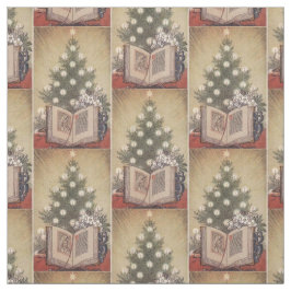 クリスマスツリー宗教的ヴィンテージホリデーファブリック ファブリック