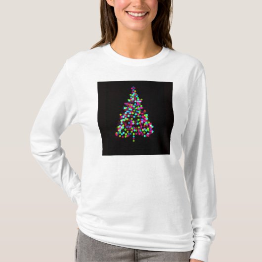 クリスマスツリー宝石 Tシャツ (正面)