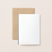 クリスマスツリー家族の写真モダンタイポグラフィ 箔カード (裏面封筒付き)