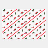 クリスマスツリー小妖精や小人スレーホースホリデーカスタム ラッピングペーパーシート (正面2)