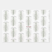 クリスマスツリー小妖精や小人スレーホースホリデーカスタム ラッピングペーパーシート (正面)