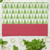 クリスマスツリー小繊維キッチンタオル キッチンタオル (折り畳み)