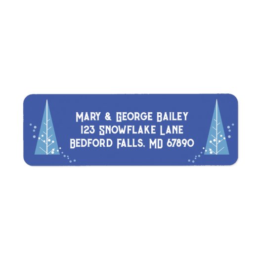 クリスマスツリー差出人住所ラベル ラベル (正面)