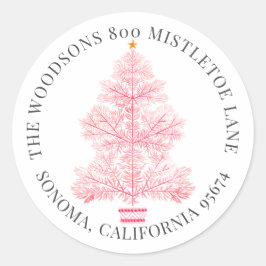 クリスマスツリー差出人住所 ラウンドシール