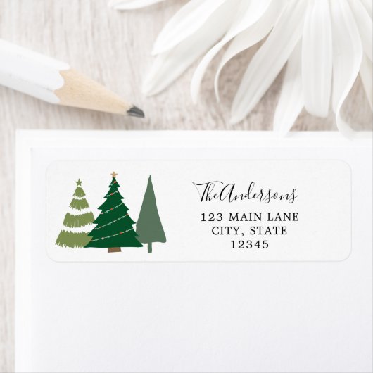 クリスマスツリー差出人住所 ラベル (インサイチュ)