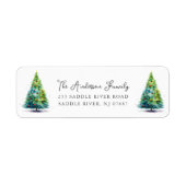 クリスマスツリー差出人住所 ラベル (正面)