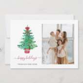 クリスマスツリー引っ越しましたフォトホリデーカード (正面)