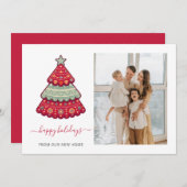 クリスマスツリー引っ越しましたフォトホリデーカード (正面/裏面)