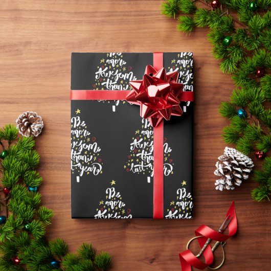 クリスマスツリー感動的引用文 ラッピングペーパー (クリスマスギフト)