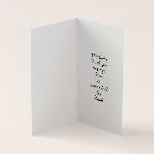 クリスマスツリー感謝メッセージ折り畳みカード 名刺 (内部)