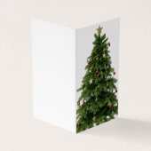 クリスマスツリー感謝メッセージ折り畳みカード 名刺 (外部)