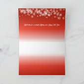 クリスマスツリー折り畳みホリデーカード シーズンカード (内部)