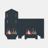 クリスマスツリー抽象芸術レッドブルーデザイン フェイバーボックス (折り畳みなし)