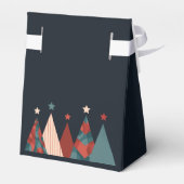 クリスマスツリー抽象芸術レッドブルーデザイン フェイバーボックス (裏面サイド)