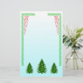 クリスマスツリー文具 便箋 (スタンド正面)