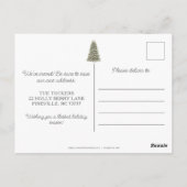 クリスマスツリー新しいホームダークグリーン写真移動 ポストカード (裏面)