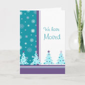 クリスマスツリー新しい住所クリスマスカード シーズンカード (正面)