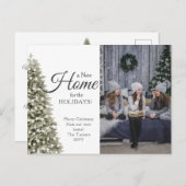 クリスマスツリー新しい家の写真が動く ポストカード (正面/裏面)