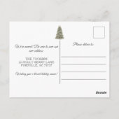 クリスマスツリー新しい家の写真が動く ポストカード (裏面)