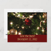 クリスマスツリー日付はがきを保存 案内ポストカード (正面/裏面)