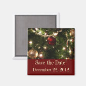 クリスマスツリー日付磁石を保存 マグネット (正面/裏面)