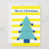 クリスマスツリー明るいカラフルグリーティングカード シーズンカード (正面)