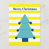 クリスマスツリー明るいグリーティカラフルングポストカード ポストカード (正面)