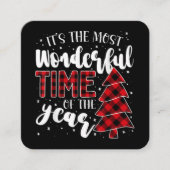 クリスマスツリー最も素晴らしい時期 スクエア名刺 (正面)