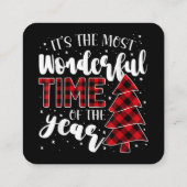 クリスマスツリー最も素晴らしい時期 スクエア名刺 (裏面)