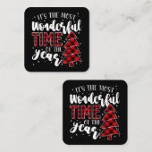 クリスマスツリー最も素晴らしい時期 スクエア名刺 (正面/裏面)