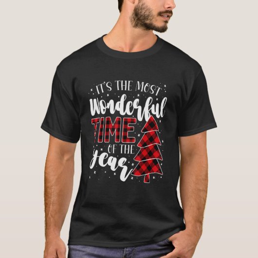 クリスマスツリー最も素晴らしい時期 Tシャツ (正面)
