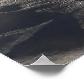 クリスマスツリー木製コテージ雪だるまフルムーン ポスター (角)