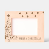 クリスマスツリー木製レーザー写真 レーザー彫刻フレーム (正面)