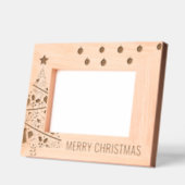 クリスマスツリー木製レーザー写真 レーザー彫刻フレーム (左)