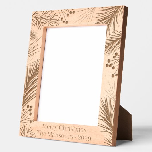 クリスマスツリー木製 レーザー彫刻フレーム (左)