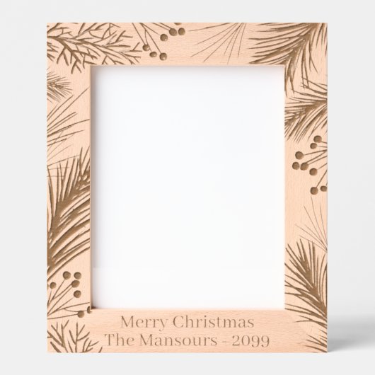 クリスマスツリー木製 レーザー彫刻フレーム (正面)