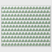 クリスマスツリー松フェスティバルグリーンウォーター色 ラッピングペーパー (フラット)