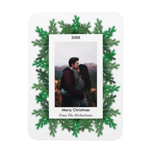 クリスマスツリー枝写真マグネット マグネット (縦)