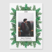 クリスマスツリー枝写真磁気カード (正面)