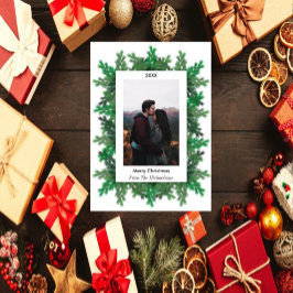 クリスマスツリー枝写真磁気カード