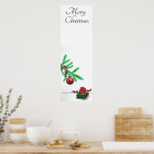 クリスマスツリー枝 ポスター (キッチン)